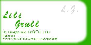 lili grull business card